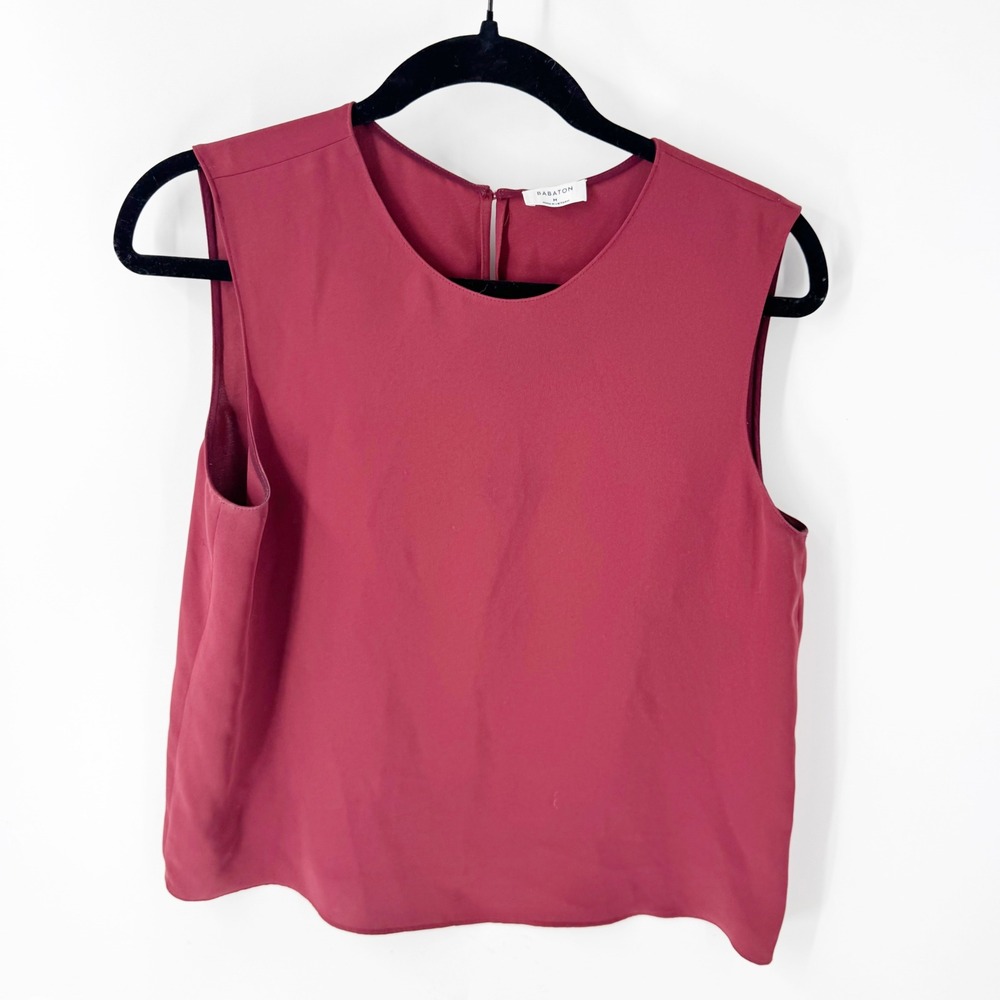 Babaton Aritzia Sleeveless Keyhole Back Blouse Rose Pink Size M 123248